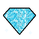 Aqua glitter diamond emoji GIF