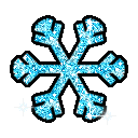 Aqua glitter snowflake emoji GIF