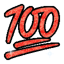 Glitter 100 emoji GIF