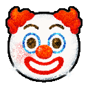 Glitter clown emoji GIF