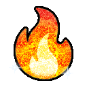 Glitter fire emoji GIF