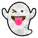 Glitter ghost emoji GIF