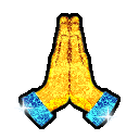 Glitter praying hands emoji GIF