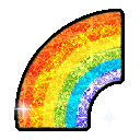Glitter rainbow emoji GIF