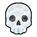 Glitter skull emoji GIF