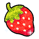Glitter strawberry emoji GIF