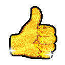 Glitter thumbs up emoji GIF