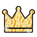 Gold glitter crown emoji GIF