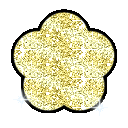 Gold glitter flower emoji GIF
