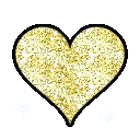 Gold glitter heart emoji GIF