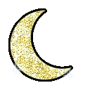 Gold glitter moon emoji GIF