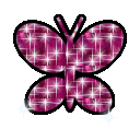 Pink glitter butterfly emoji GIF