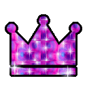 Pink glitter crown emoji GIF