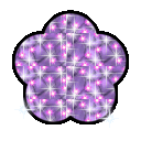 Purple glitter flower emoji GIF