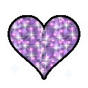 Purple glitter heart emoji GIF