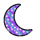 Purple glitter moon emoji GIF