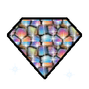 Rainbow glitter diamond emoji GIF
