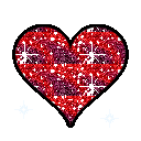 Red glitter heart emoji GIF