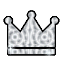 Silver glitter crown emoji GIF