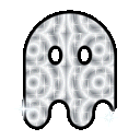Silver glitter ghost emoji GIF