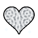 Silver glitter heart emoji GIF