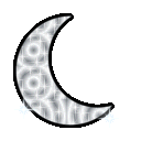 Silver glitter moon emoji GIF