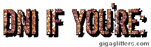 DNI IF YOU'RE: glitter GIF