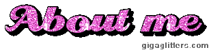 About me glitter GIF