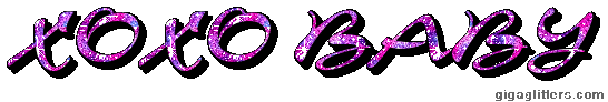 XOXO BABY glitter GIF