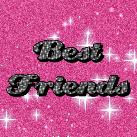 Best Friends glitter card