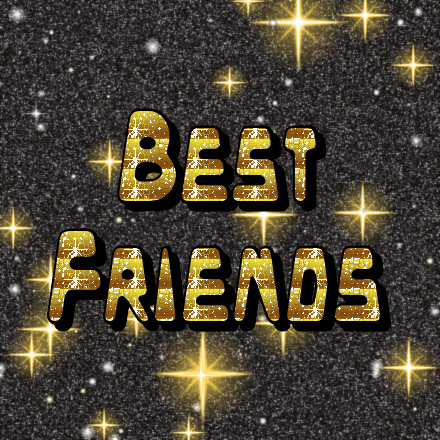 Best Friends glitter card 2, sparkly animated GIF