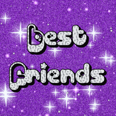 Best Friends glitter card 3, sparkly animated GIF