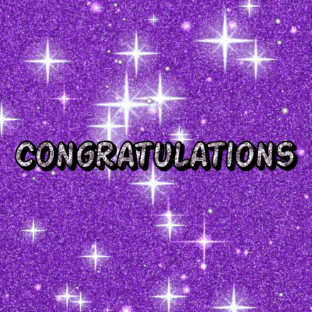 Congratulations glitter card 3, sparkly animated GIF