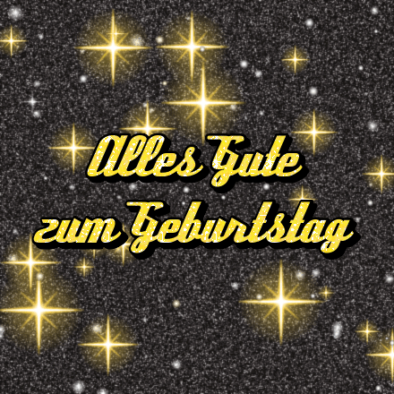 Alles Gute zum Geburtstag, Glitzerkarte 2 mit Funkeln