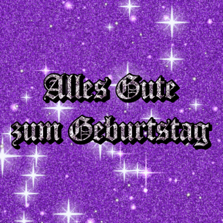 Alles Gute zum Geburtstag, Glitzerkarte 3 mit Funkeln