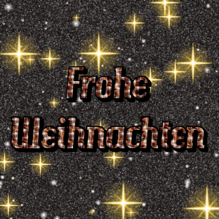Frohe Weihnachten, Glitzerkarte 3 mit Funkeln