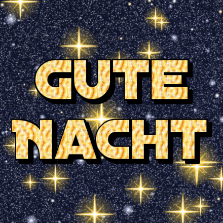 Gute Nacht, Glitzerkarte 2 mit Funkeln
