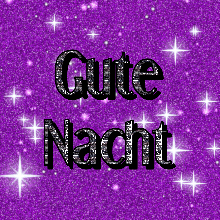 Gute Nacht, Glitzerkarte 3 mit Funkeln