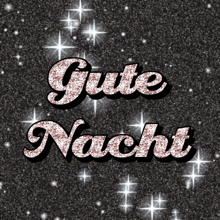 Gute Nacht, Glitzerkarte 4 mit Funkeln