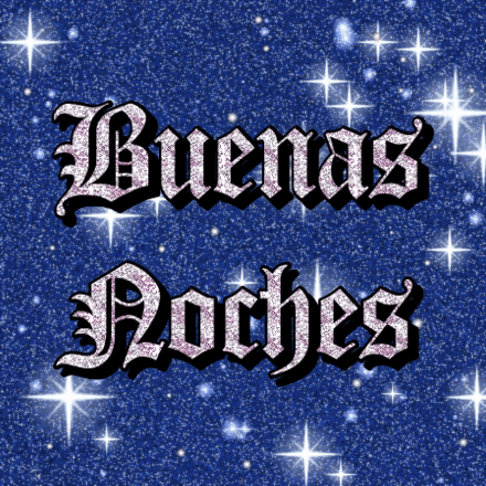 Buenas Noches, tarjeta con brillo 1