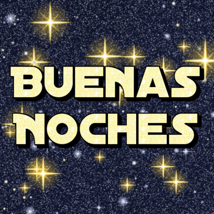 Buenas Noches, tarjeta con brillo 2