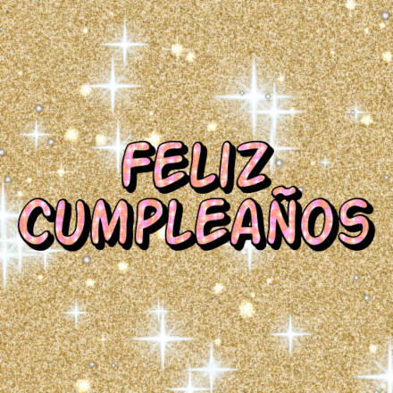 Feliz Cumpleaños, tarjeta con brillo 4
