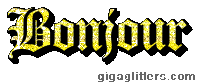 Bonjour, GIF paillette 1