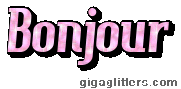 Bonjour, GIF paillette 8