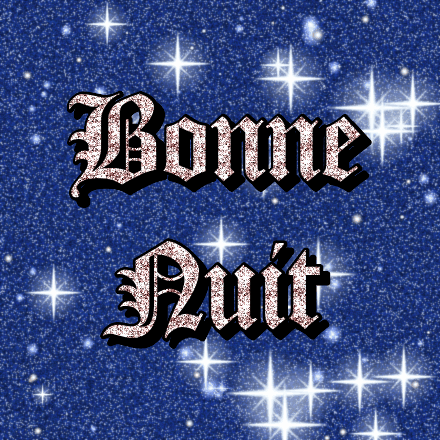Bonne Nuit, carte pailletée 1