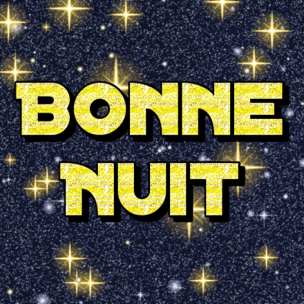 Bonne Nuit, carte pailletée 2