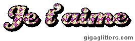Je t'aime, GIF paillette 1
