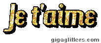 Je t'aime, GIF paillette 3
