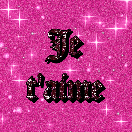 Je t'aime, carte pailletée 2