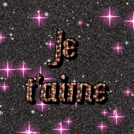 Je t'aime, carte pailletée 3